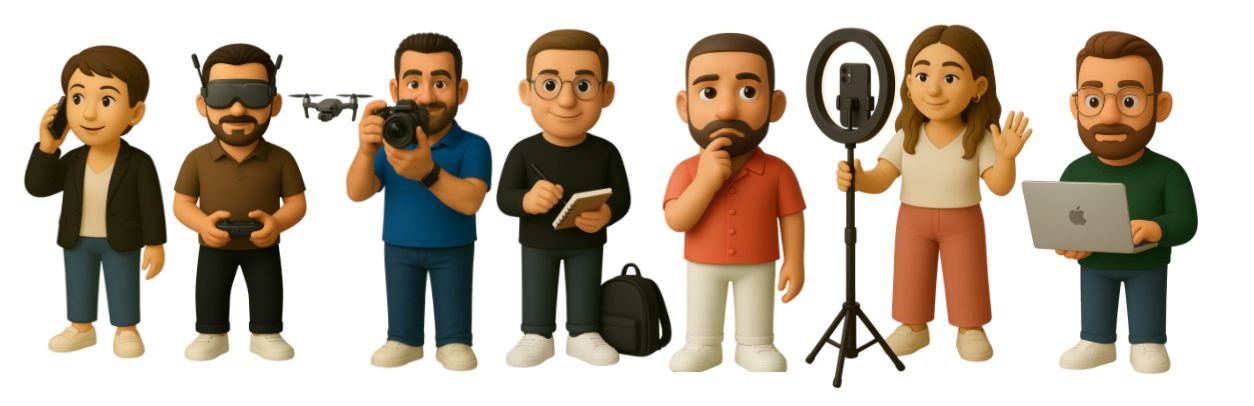 agence photographique et marketing digital - illustration d'équipe